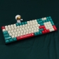 Christmas-03 104+25 Full PBT Dye Sublimation Keycaps Set for Cherry MX Mechanical Gaming Keyboard 64/87/104